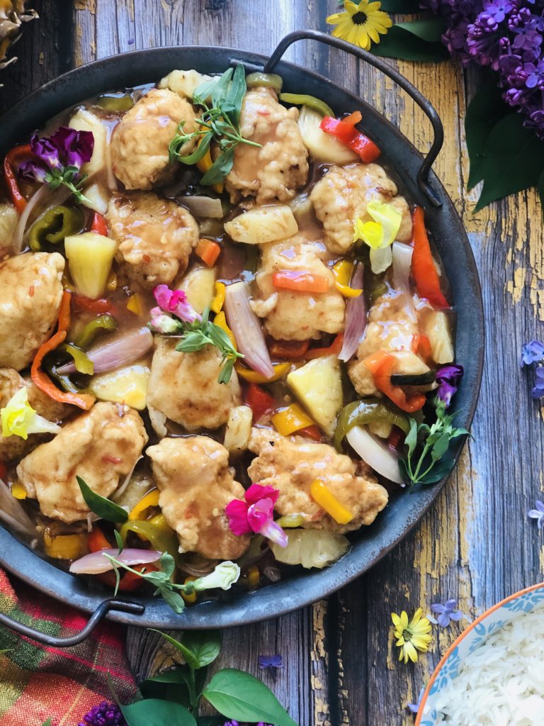 Poulet à l'ananas sauce aigre-douce - Je cuisine créole